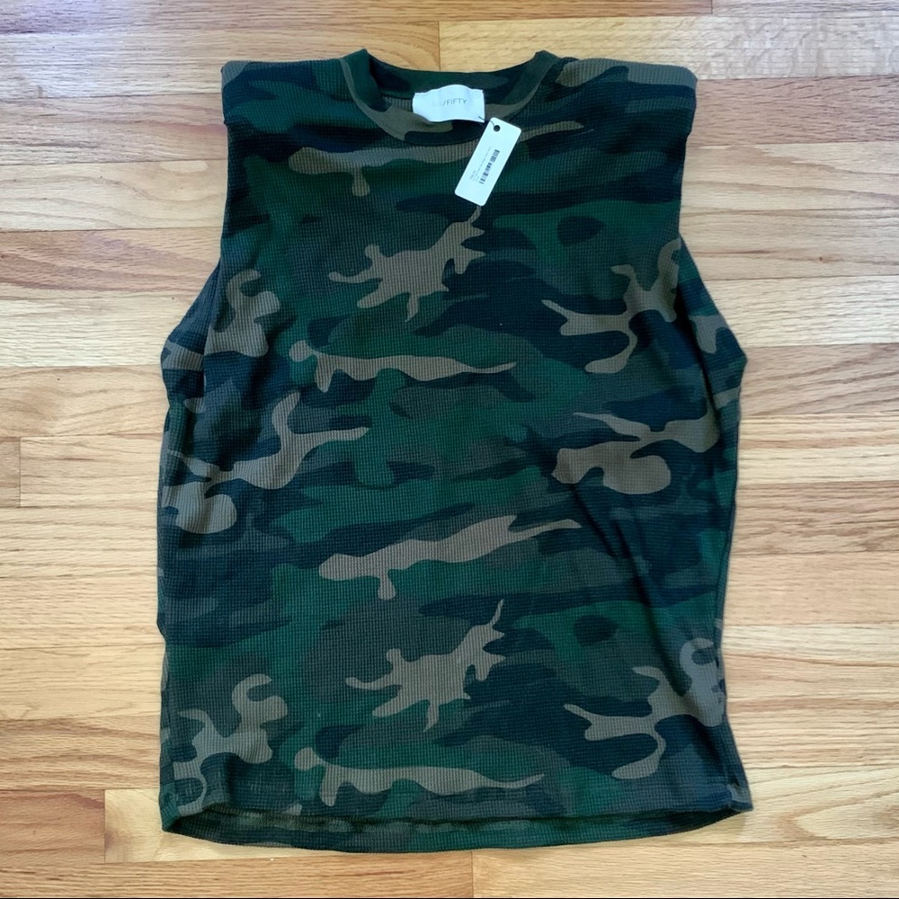 Six Fifty Camo Waffle Knit Top